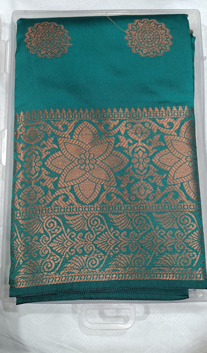 WOMENS SRIVALI SILK  COTTON SAREE